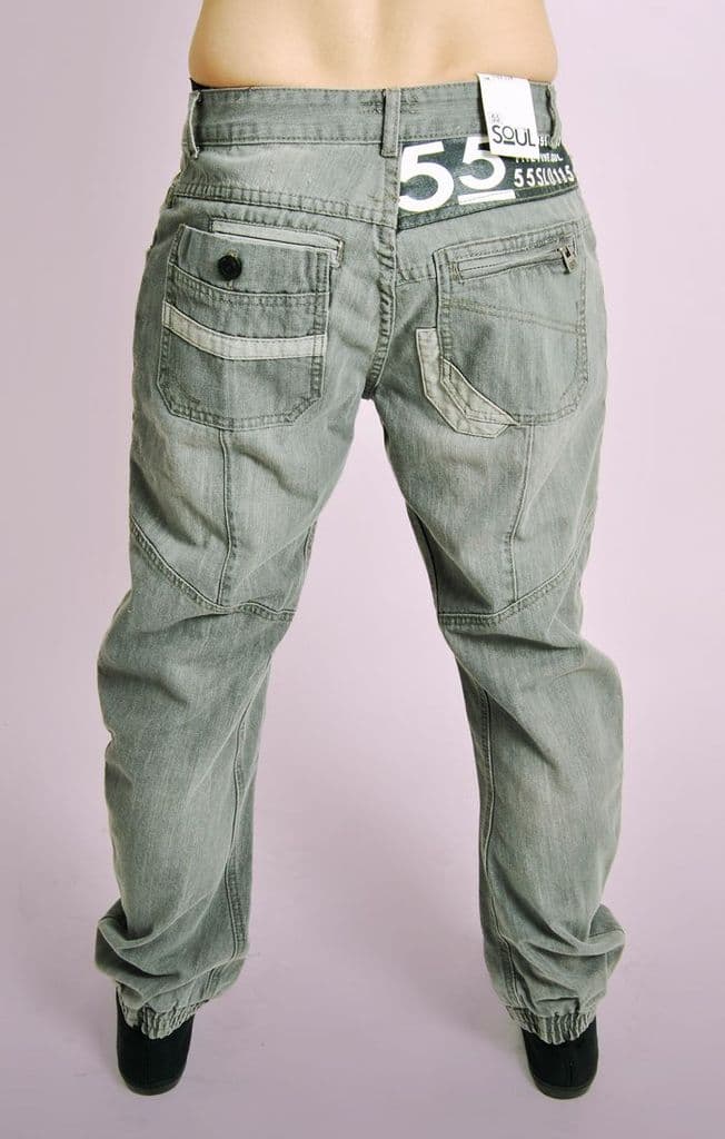 Grey Twisted Leg Denim Jeans